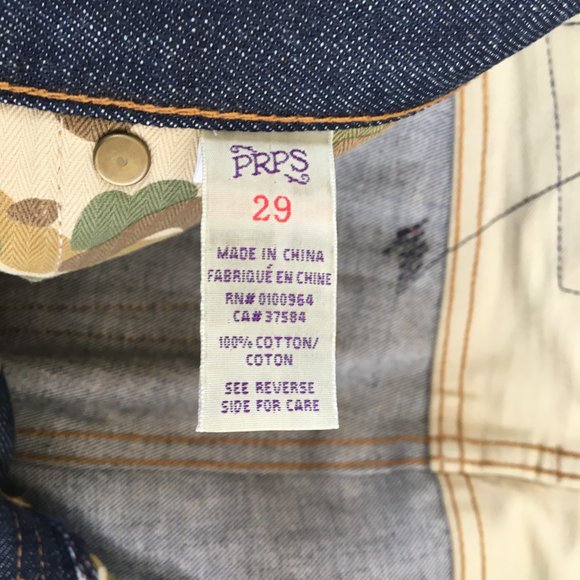 PRPS Straight 13.75 oz Raw Selvedge Button Fly Jeans Men's 29 - Picture 9 of 12